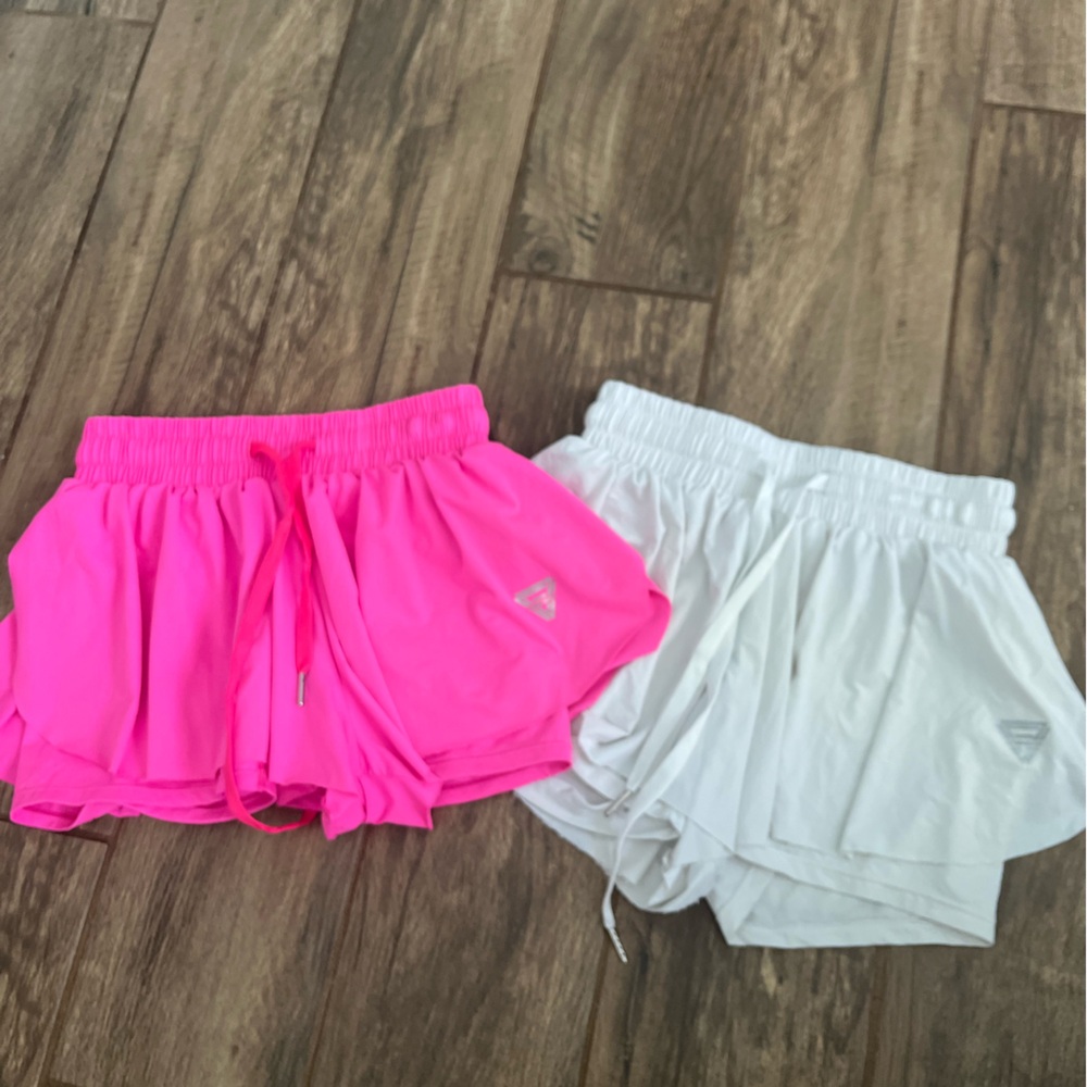 Pink and White Athletic Shorts